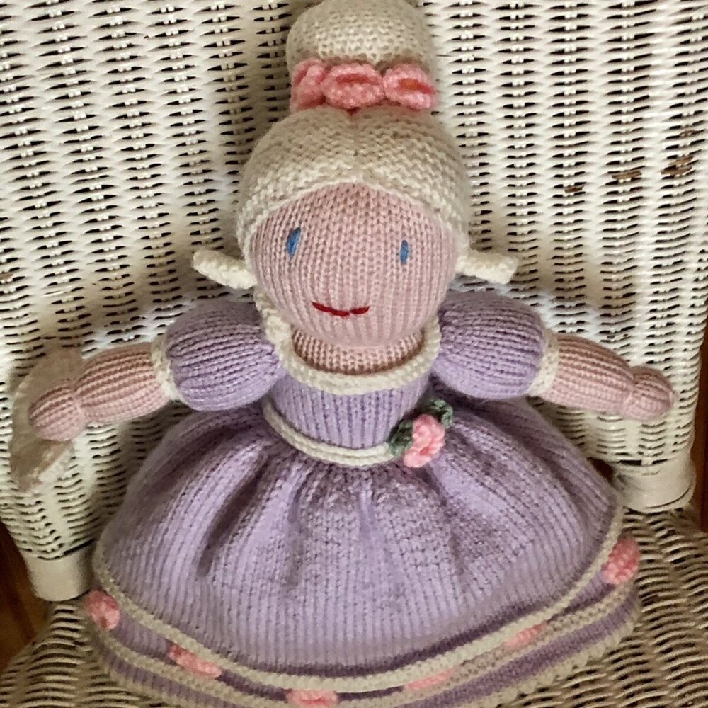 Vintage Topsy Turvy Doll~Cinderella in Rags & Ball Gown~Handcrafted Knit~12"x14"